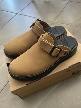 Dr. Martens Carlson Tan Clogs Mules